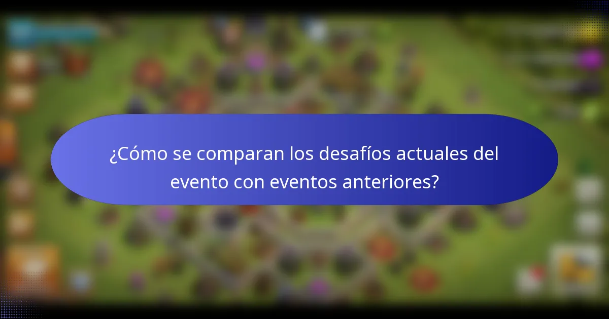 ¿Cómo se comparan los desafíos actuales del evento con eventos anteriores?