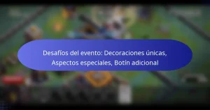 Read more about the article Desafíos del evento: Decoraciones únicas, Aspectos especiales, Botín adicional
