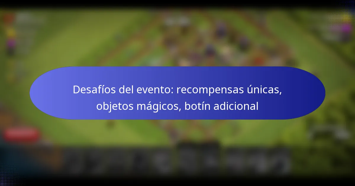 Read more about the article Desafíos del evento: recompensas únicas, objetos mágicos, botín adicional