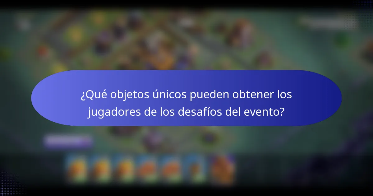 ¿Qué objetos únicos pueden obtener los jugadores de los desafíos del evento?