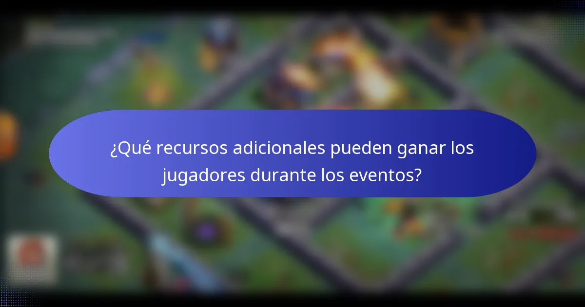 ¿Qué recursos adicionales pueden ganar los jugadores durante los eventos?
